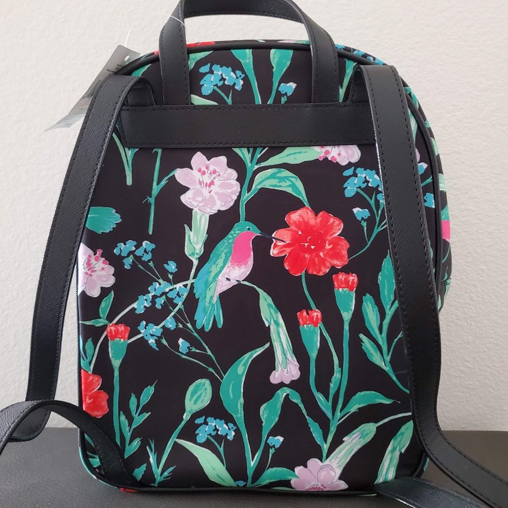 NEW kate spade Floral Garden Bird Nylon Backpack - Picture 4 of 5